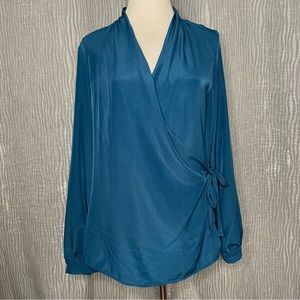 Ruby Ribbon wrap blouse